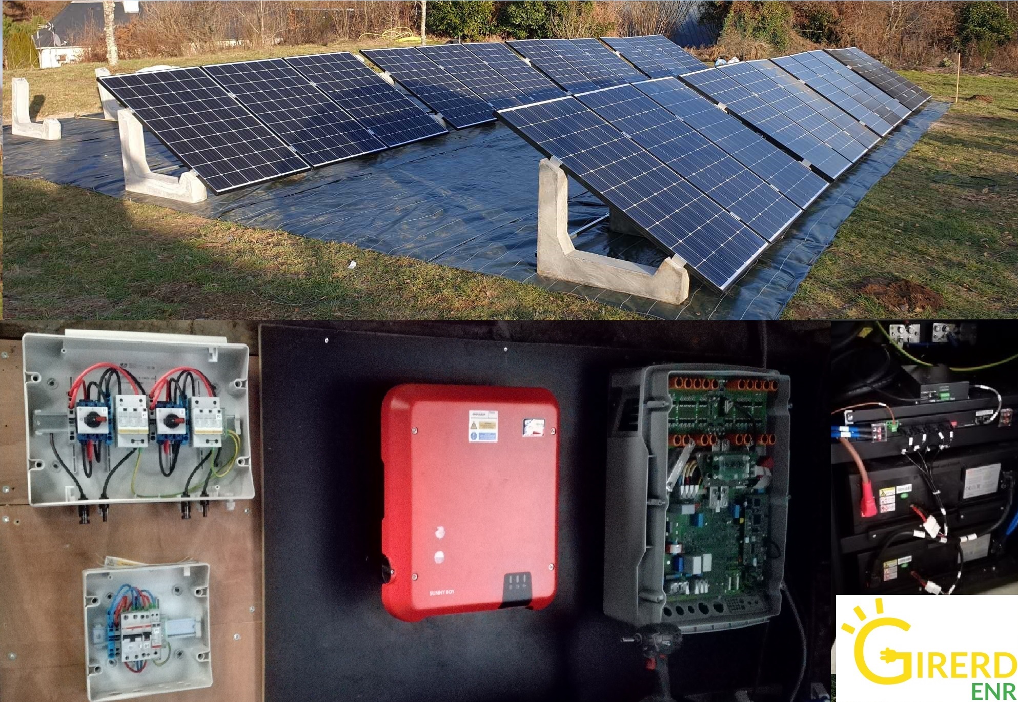 Installation solaire photovoltaïque avec batteries pour une autonomie de  70% by GIRERD EnR - Girerd ENR